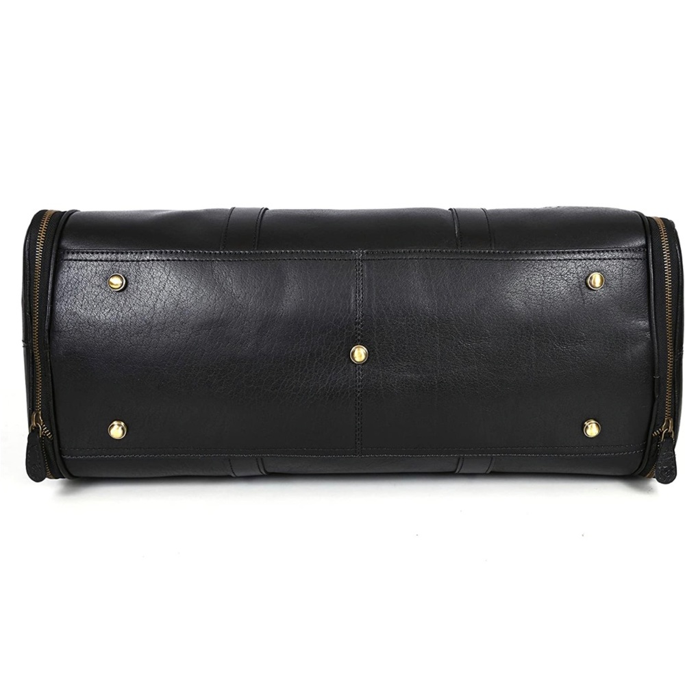 BRAND NEW EXTENDABLE REAL BUFFALO LEATHER DUFFLE TRAVEL OVERNIGHT BAG NWT - Picture 5 of 7
